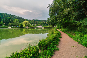 Fototapeta premium Park in Dilijan city in Armenia 
