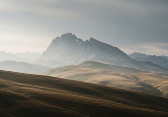 Serene Mountain Majesty: Dawn's Embrace