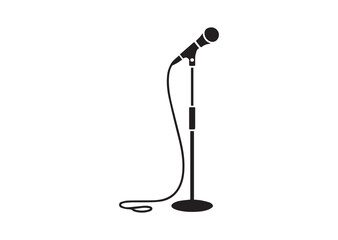 Obraz premium Mic stand Vector illustration