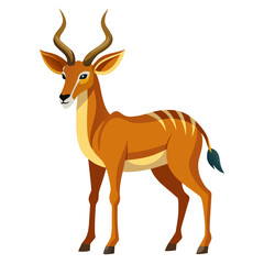 Modern Antelope Vector on White