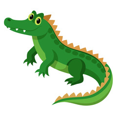 Modern Alligator Vector on White