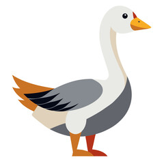Modern Goose Vector on White