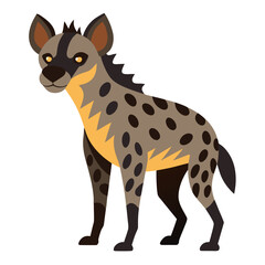 Modern Hyena Illustration on White