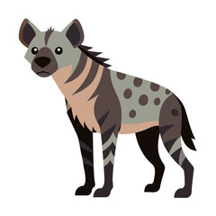 Modern Hyena Vector on White