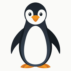 Modern Penguin Vector on White