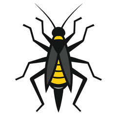 Solid color Tree Cricket animal vector design