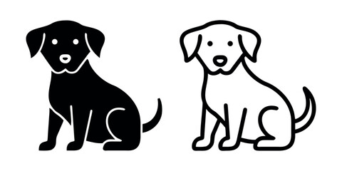 Vector Dog icon collection - vector silhouette