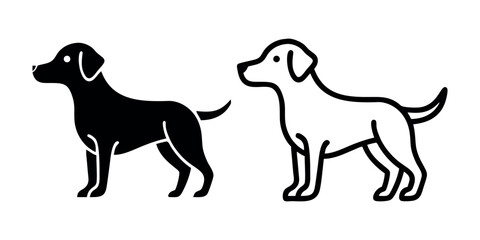 Vector Dog icon collection - vector silhouette