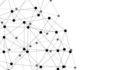 Abstract technology dot and line connection digital hi tech design concept background. Space for text. Vector illustration