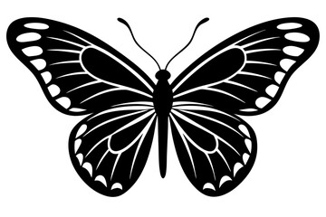 Vector art of silhouette of butterfly icon