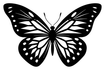 Vector art of silhouette of butterfly  icon