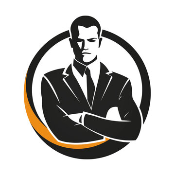 Elegant boss or CEO logo for consulting, investment, or tech company branding png