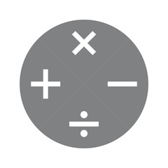 Obraz premium Basic mathematical symbol. Plus, minus, multiply, divide icon set. Plus and minus icon set. plus and minus signs. eps 10