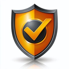 Verified Protection A Vector Illustration of a Shield with a Checkmark Symbolizing Security and Trust