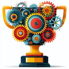 Innovative GearDriven Trophy A Symbolic Representation of Engineering Excellence and Achievement