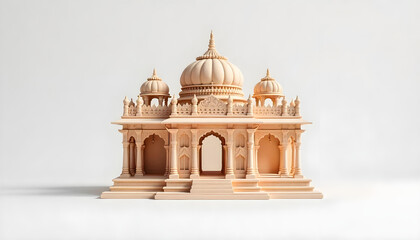 Fototapeta premium indian temple isolated on white background