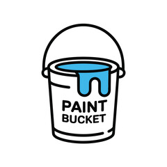 Paint bucket vector icon. Paint bucket icon. Paint bucket vector icon