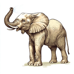 Fototapeta premium a elephant spraying water
