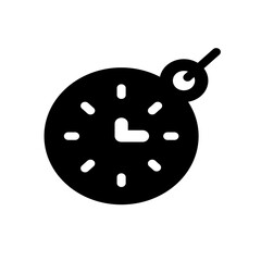 Illustration of a symmetrical black container with a horizontal line and vertical slits on top and bottom