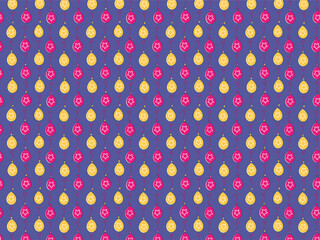 Pink yellow star balloons seamless pattern birthday.