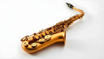 Obraz premium saxophone isolated on white background 
