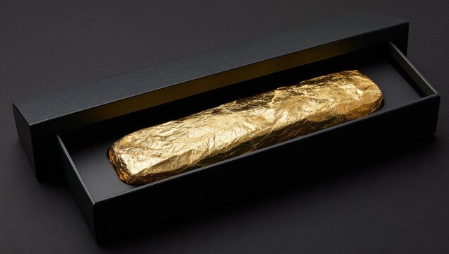 Gold bar in black box