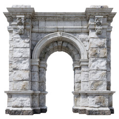 Obraz premium 3d ancient roman triumphal arch isolated on transparent background
