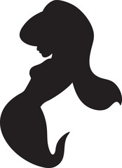 Vector Silhouette of a Young Girl

