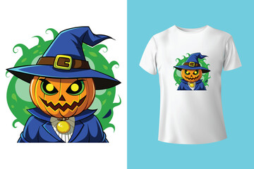 Gosh boo halloween mascot design with t-shirt . Boo illustration for halloween party and printing t-shirt