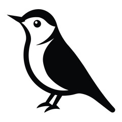 Solid color Treecreeper animal vector design