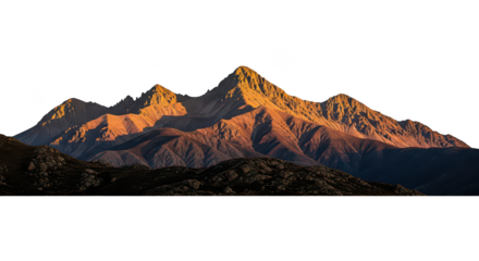 Golden Hour Mountain Range Panorama