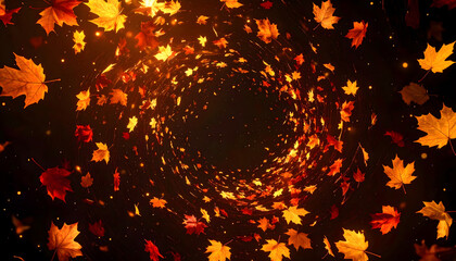 紅葉の渦