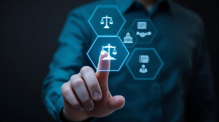 Legal services online concept for law firms and lawyers providing digital assistance today