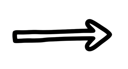 Fototapeta premium Handdrawn Arrow Graphic Right Direction