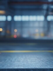 Industrial diamond plate floor in factory setting