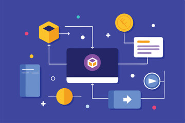 blockchain ledger interface with crypto transactio.eps