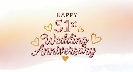 Happy 55th Wedding Anniversary greeting with golden lettering and heart details on premium paper.