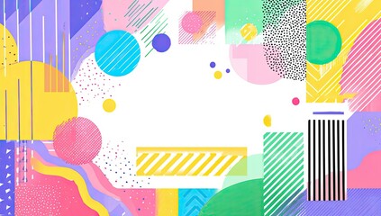Obraz premium Vibrant abstract background with colorful shapes and patterns