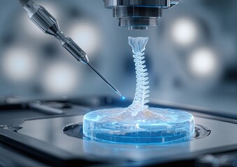 Surgical 3D spine model, precise robotic insertion