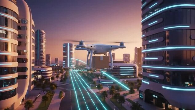 Drone Delivery in Futuristic Smart City