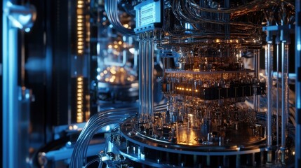 Advanced technological machine with intricate details.