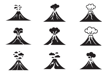 Volcano vector Set