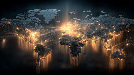 Fototapeta premium Global Network and International Communication