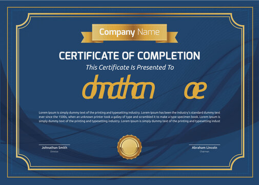 Colorful certificate of completion for Mark Barker in 2016, featuring a geometric background.