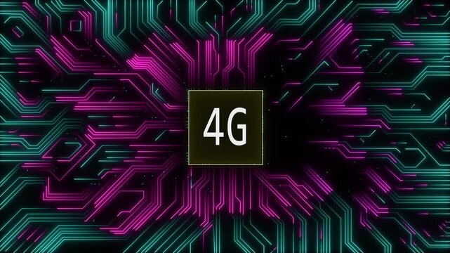 futuristic 4g technology wireless data high-speed internet network concept motion graphic animation 4k. 4G Wireless Technologies. Technology Network Digital Data Connection . 4K VIDEO
