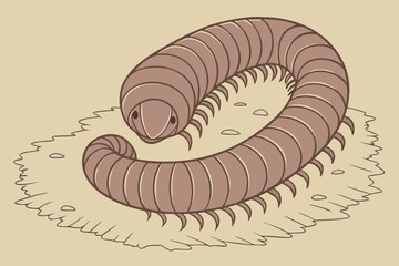 vector illustration of a chocolate cake