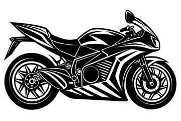 motorcycle on white background