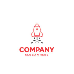 Ascending red rocket launching with black smoke offers an optimistic startup symbol for growth