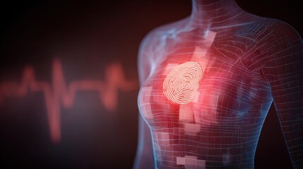 3D anatomical heart graphic