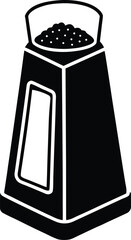 Automated pet feeder silhouette illustration